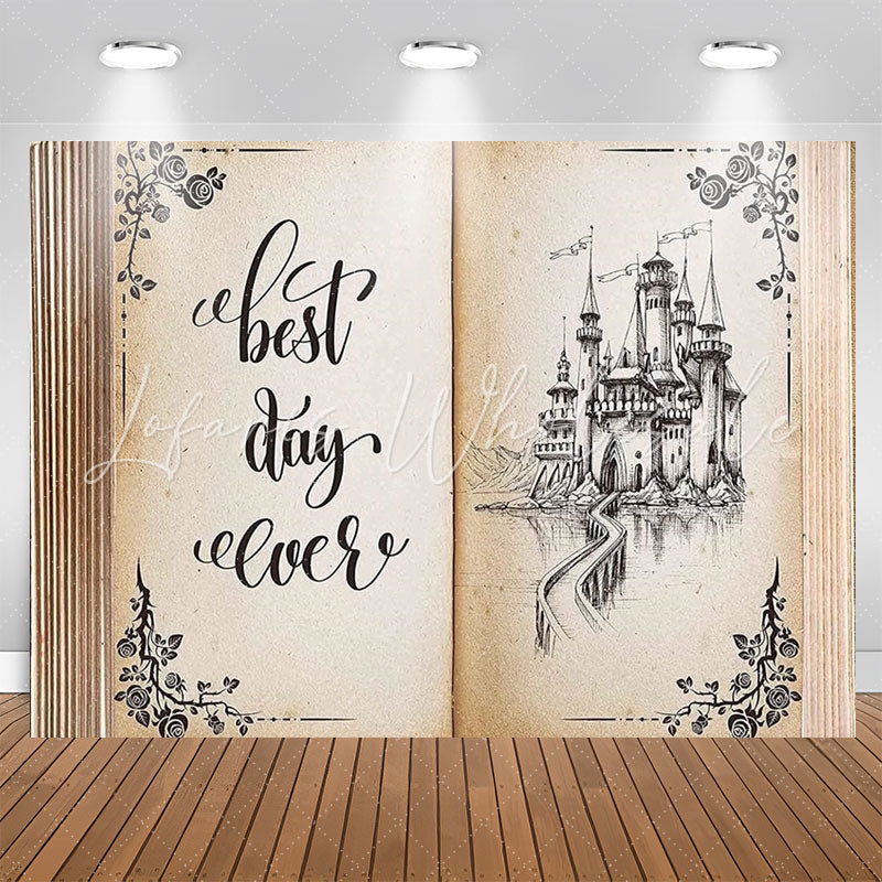 Lofaris Vintage Book Best Day Ever Birthday Party Backdrop
