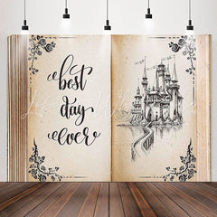 Lofaris Vintage Book Best Day Ever Birthday Party Backdrop