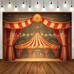 Lofaris Vintage Style Circus Tent Happy Birthday Backdrop