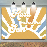 Lofaris Vintage Sun Here Comes The Son Baby Shower Backdrop