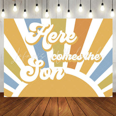 Lofaris Vintage Sun Here Comes The Son Baby Shower Backdrop