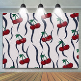 Lofaris Vintage Tile Pattern Cherry Backdrop For Birthday Party