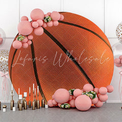 Lofaris Vivid Basketball Simple Round Backdrop For Birthday