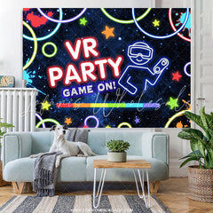 Lofaris Vr Game On Graffiti Happy Birthday Party Backdrop