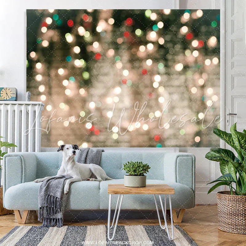 Lofaris Warm Glitter Sparkle Bokeh Birthday Party Backdrop