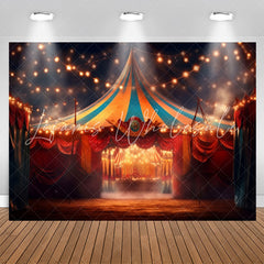 Lofaris Warm Light Huge Circus Tent Night Birthday Backdrop