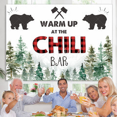 Lofaris Warm Up At The Chili Bar Pine forest Winter Backdrop