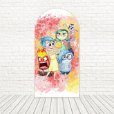 Watercolor Inside Out Emotions Arch Backdrop For Colorful Photoshoot