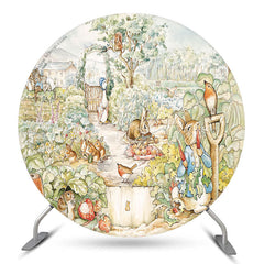 Lofaris Watercolor Painting Animals Safari Birthday Backdrops