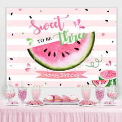 Lofaris Watermelon 3rd Birthday Photoshoot Backdrops for girl