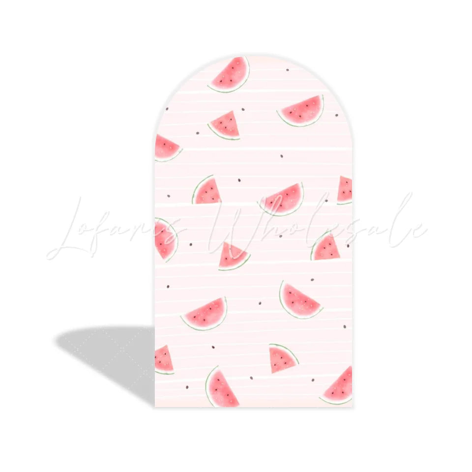 Watermelon Theme Happy Birthday Party Arch Backdrop Wall Cloth Cover