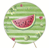 Watermelon Watercolor Round Backdrop for Sweet Party