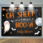 Lofaris We Are Having A Booy Halloween Baby Shower Backdrop