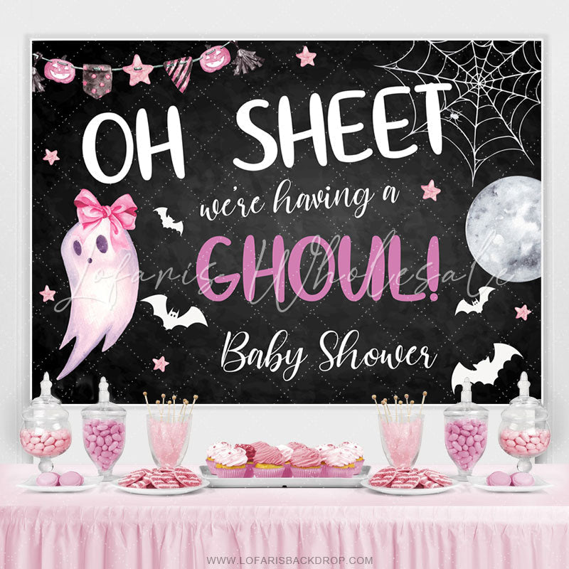Lofaris We Are Having A Ghoul Halloween Baby Shower Backdrop