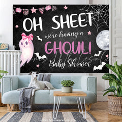 Lofaris We Are Having A Ghoul Halloween Baby Shower Backdrop