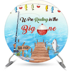 Lofaris We Are Reelongi In Big One Fish Round Birthday Backdrop