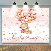 Lofaris We Can Bearly Wait Balloon Bear Baby Shower Backdrop