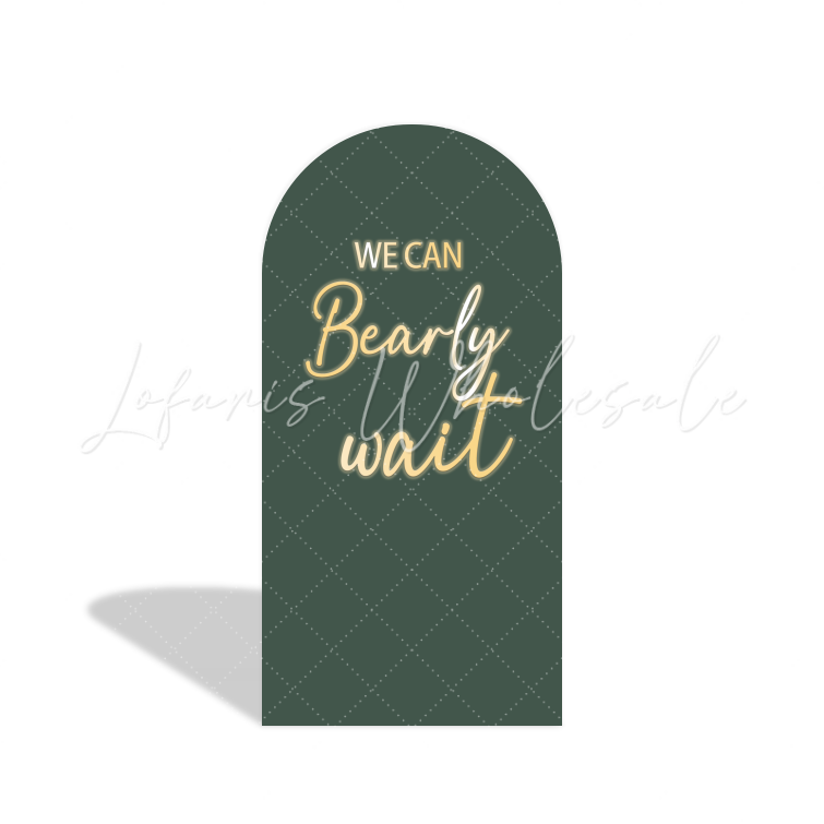 We Can Bearly Wait Oh Baby Hot Air Balloon Teddy Bear Birthday Party Arch Backdrop Wall Cloth Cover