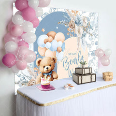 Lofaris We Can Bearly Wait Teddy Bear Baby Shower Backdrop