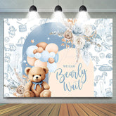 Lofaris We Can Bearly Wait Teddy Bear Baby Shower Backdrop