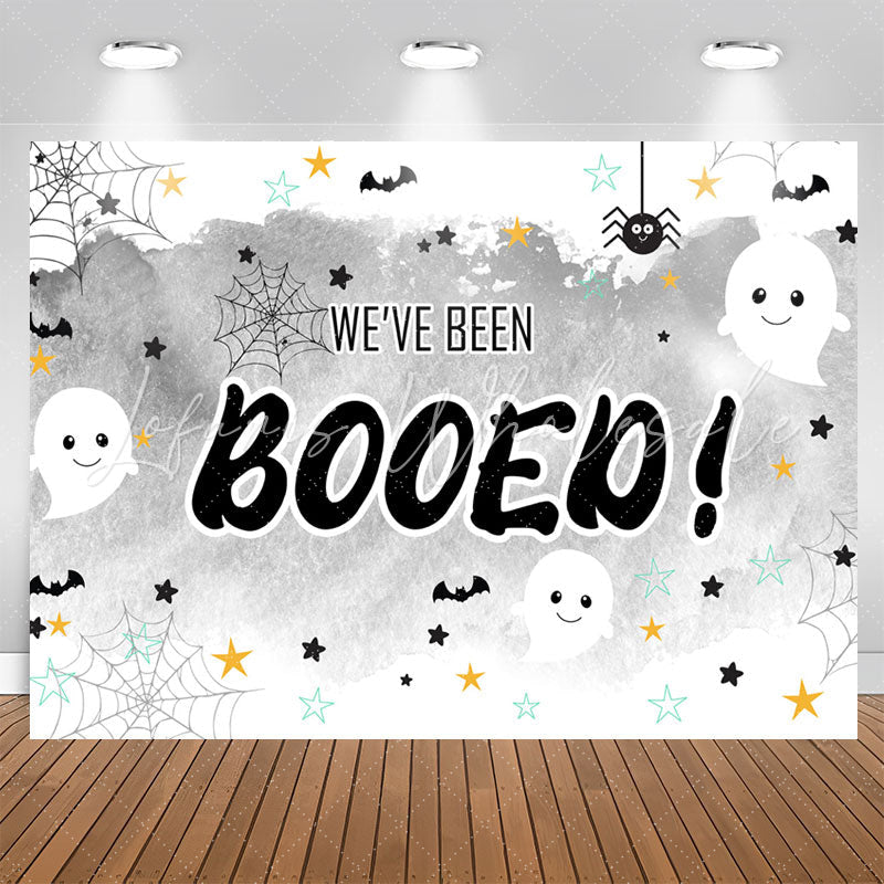 Lofaris We Have Been Booed Party Grey Backdrop For Kids