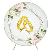 Wedding Ring Round Backdrop for Wedding Celebration