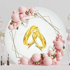 Wedding Ring Round Backdrop for Wedding Celebration