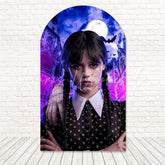 Wednesday Wandinha Gothic Glow Arch Backdrop For Spooky Girl Bash