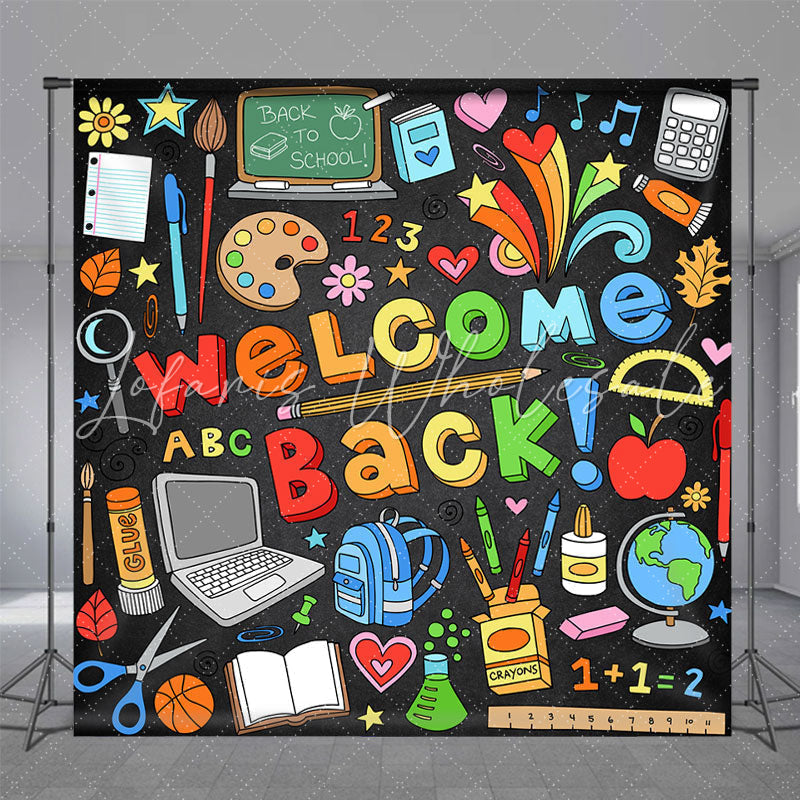 Lofaris Welcome Back students to School Backdrop for Kids