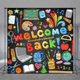 Lofaris Welcome Back students to School Backdrop for Kids