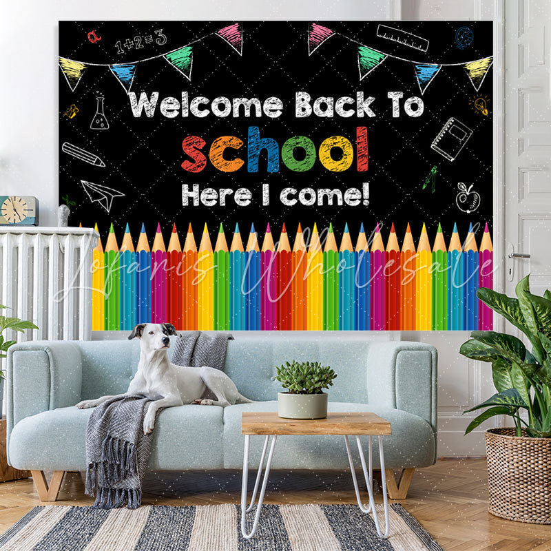 Lofaris Welcome Back to School Photoshoot Backdrop for Kids