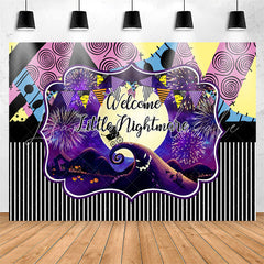 Lofaris Welcome Nightmare Halloween Baby Shower Backdrop