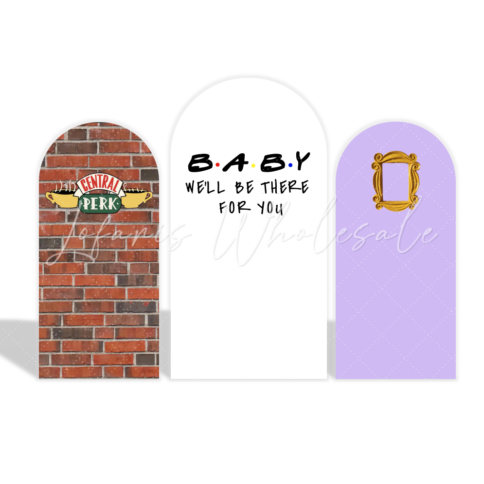 we?¡¥ll be there for you Birthday Party Arch Backdrop Wall Cloth Cover