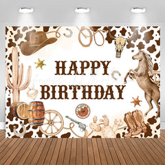 Lofaris Western Cowboy Style Horse Birthday Party Backdrop