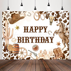 Lofaris Western Cowboy Style Horse Birthday Party Backdrop