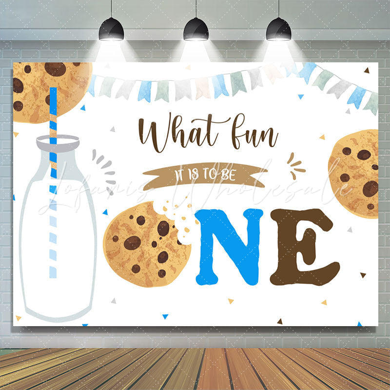 Lofaris What Fun It Is To Be One Foodie Happy Birthday Backdrop