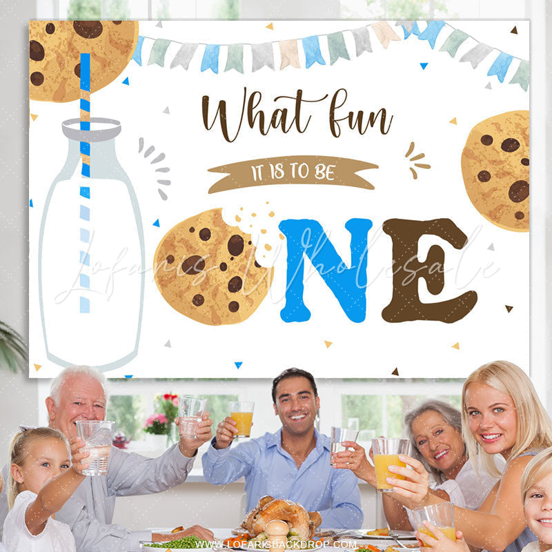 Lofaris What Fun It Is To Be One Foodie Happy Birthday Backdrop