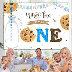 Lofaris What Fun It Is To Be One Foodie Happy Birthday Backdrop