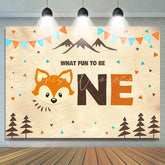Lofaris What Fun To Be One Fox Jungle Theme Birthday Backdrop
