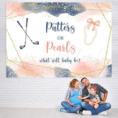 Lofaris What Will Baby Be Giltter Bokeh Backdrop for Shower
