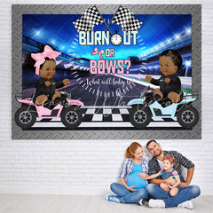 Lofaris What Will Baby Be Racing Car Shower Backdrop