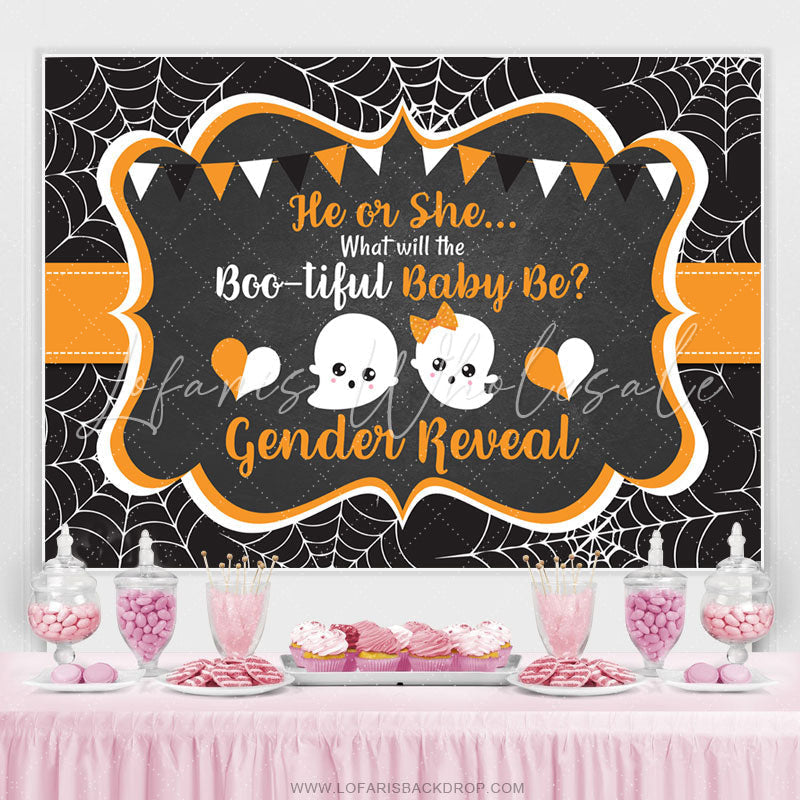 Lofaris What Will The Bootiful Baby Be Gender Reveal Backdrop