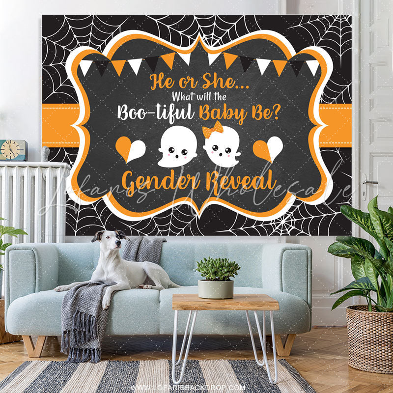 Lofaris What Will The Bootiful Baby Be Gender Reveal Backdrop