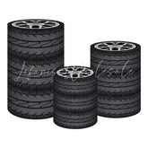 Wheel Tires Racing Fun Themed Cover Cylinders Kit