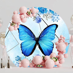 Whimsical Butterfly Round Backdrop For Kids Celebration Party