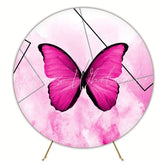Whimsical Butterfly Round Backdrop For Kids Party Celebration Fun