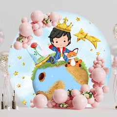 Whimsical The Little Prince Birthday Party Round Backdrop For Kids