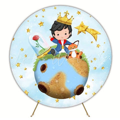 Whimsical The Little Prince Birthday Party Round Backdrop For Kids