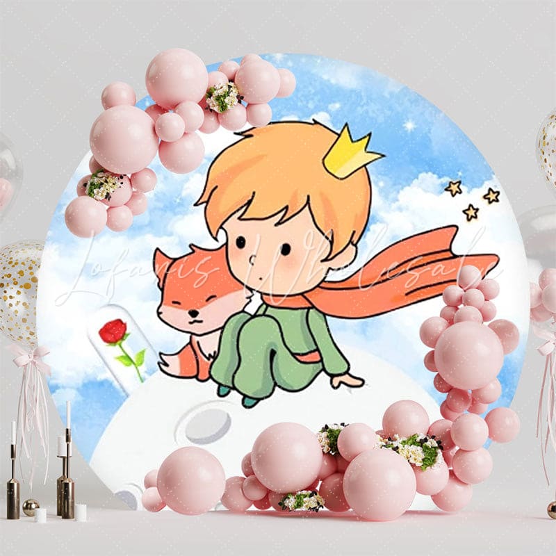 Whimsical The Little Prince Round Backdrop For Storybook Party Theme