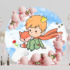 Whimsical The Little Prince Round Backdrop For Storybook Party Theme